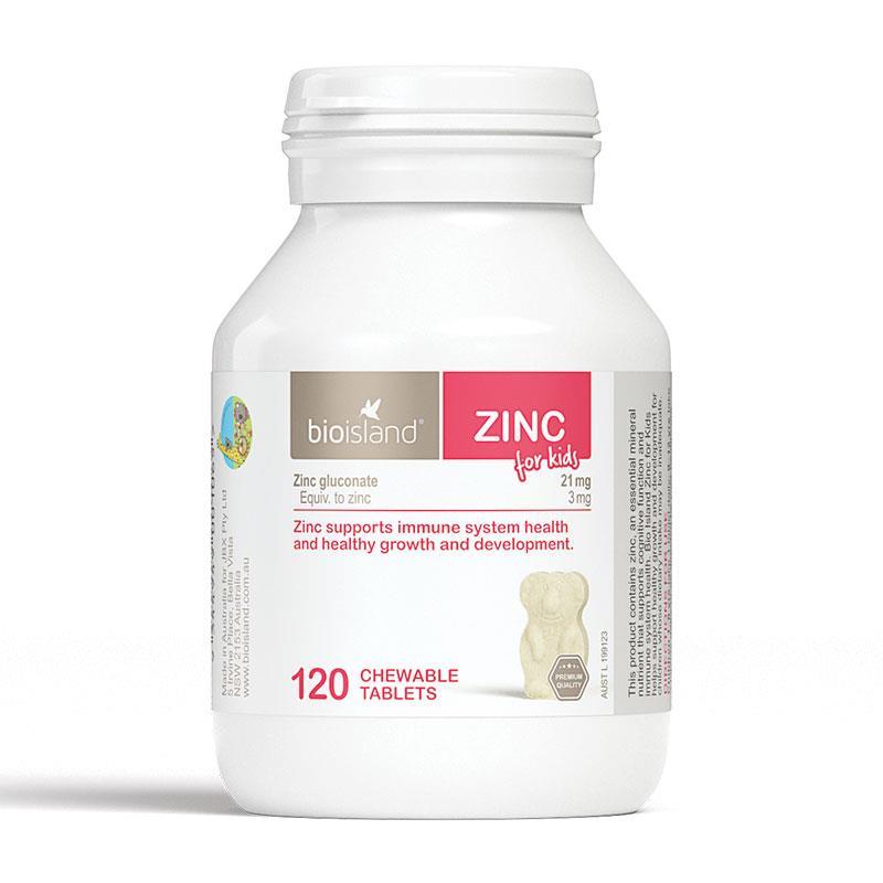 Viên nhai kẽm cho bé Bio Island Zinc 120 viên
