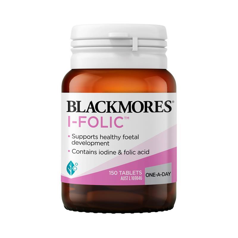 Viên uống Acid Folic và Iốt Blackmores I-Folic 150 viên