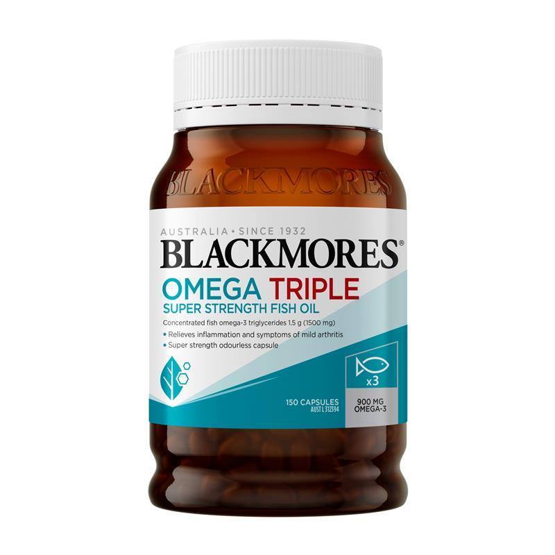 Dầu cá Omega-3 Blackmores Omega Triple Super Strength Fish Oil 150 viên