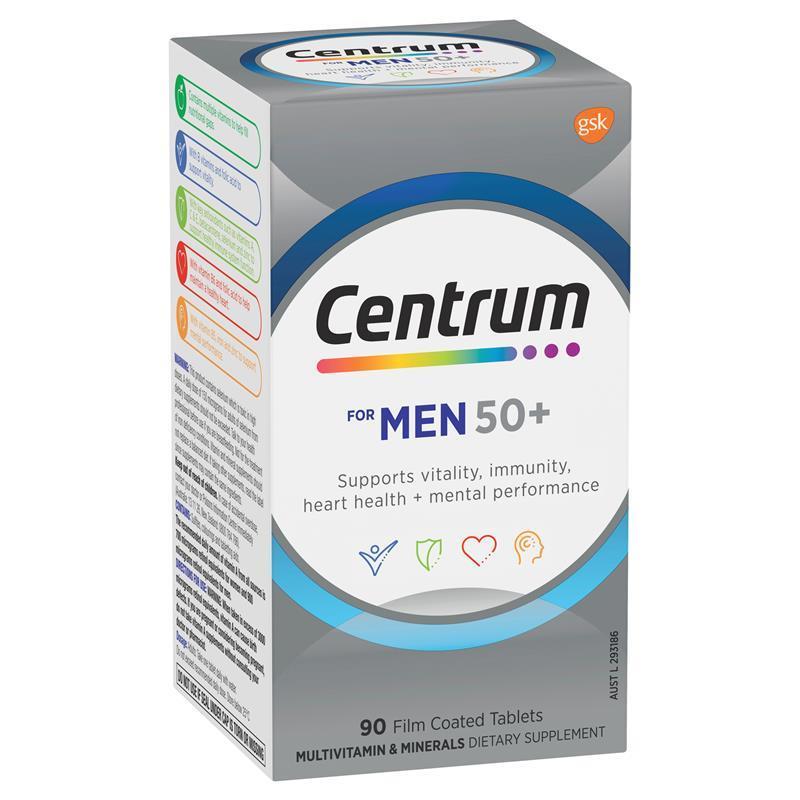 Vitamin tổng hợp cho nam trên 50 tuổi Centrum For Men 50+ 90 viên