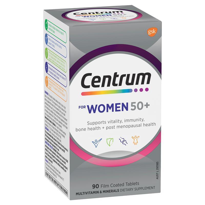Vitamin tổng hợp cho nữ trên 50 tuổi Centrum For Women 50+ 90 viên