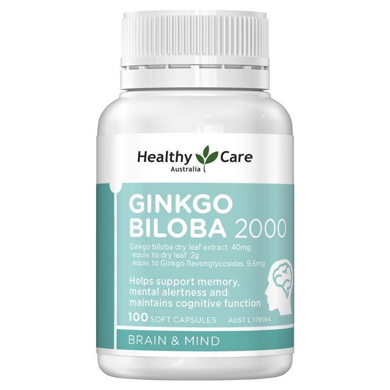 Viên uống bạch quả Healthy Care Ginkgo Biloba 2000 100 viên