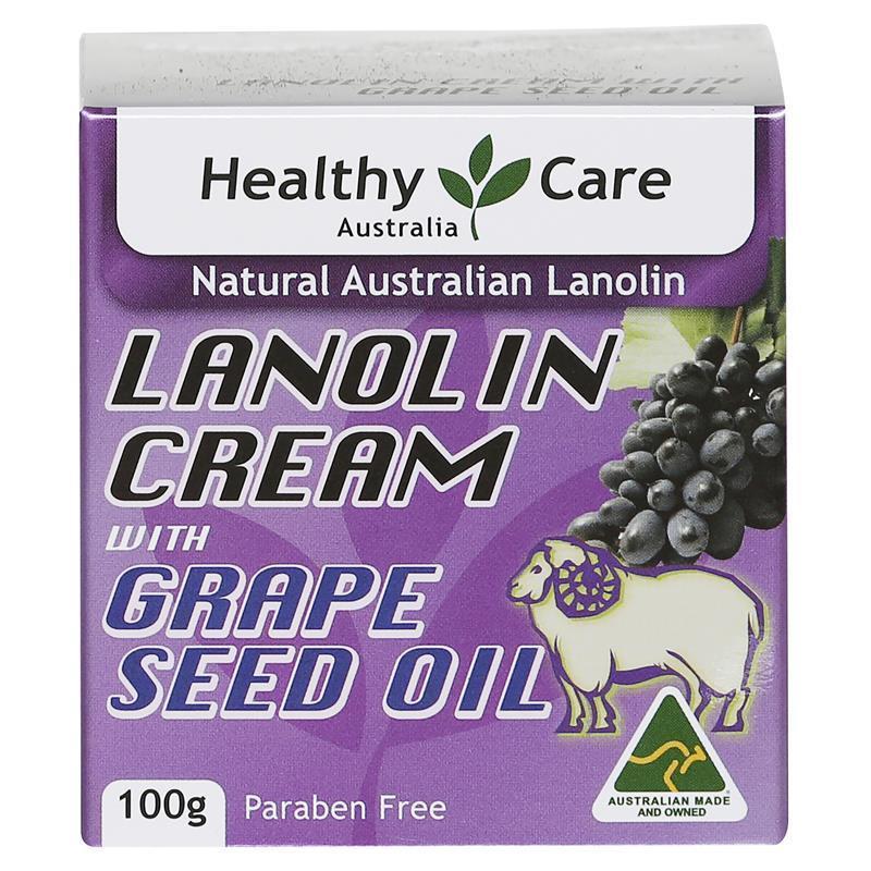 Kem dưỡng da Lanolin hạt nho Healthy Care Grape Seed 100g