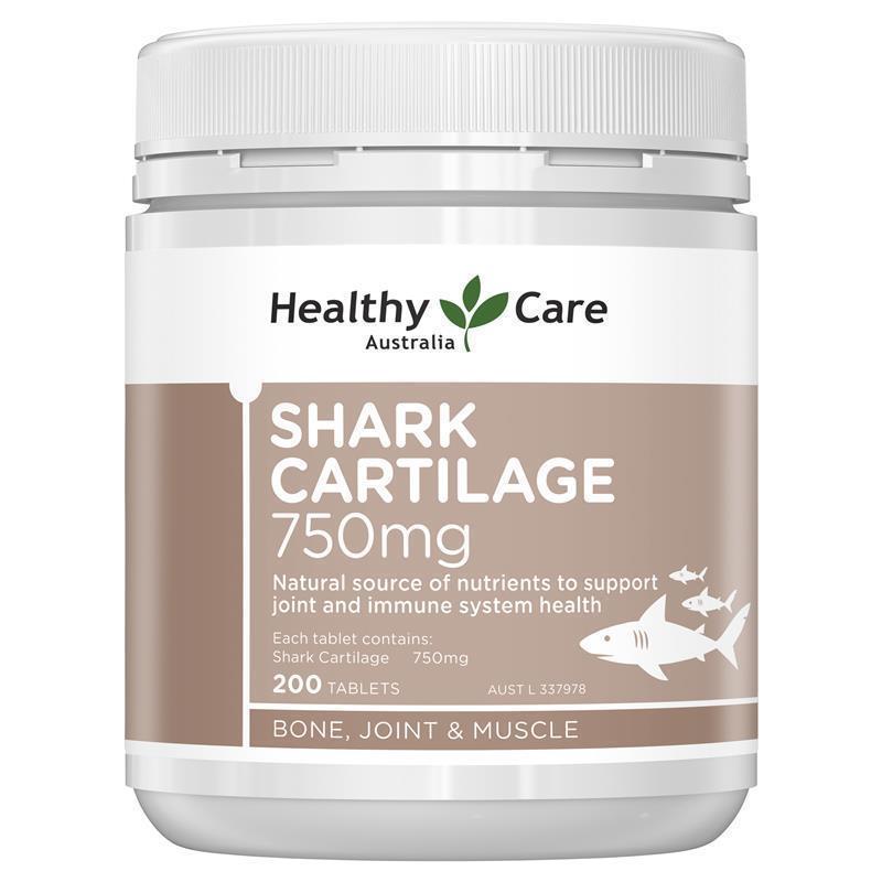 Sụn cá mập Healthy Care Shark Cartilage 750mg 200 viên