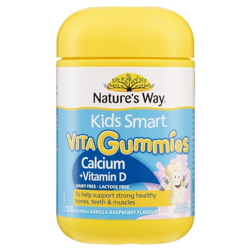 Kẹo dẻo Canxi cho bé Nature's Way Gummies Calcium + Vitamin D 120 viên