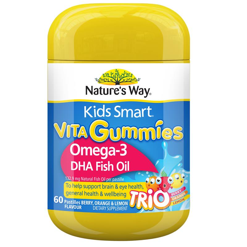 Kẹo dẻo Omega dầu cá cho bé Nature's Way Kids Smart 60 viên