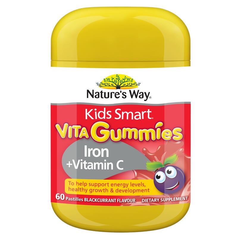 Kẹo dẻo Sắt + Vitamin C cho bé Nature's Way Kids Smart 60 viên