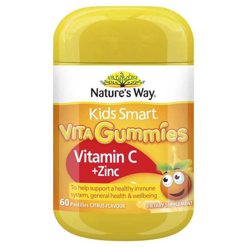 Kẹo dẻo Vitamin C + Kẽm cho bé Nature's Way Kids Smart 60 viên