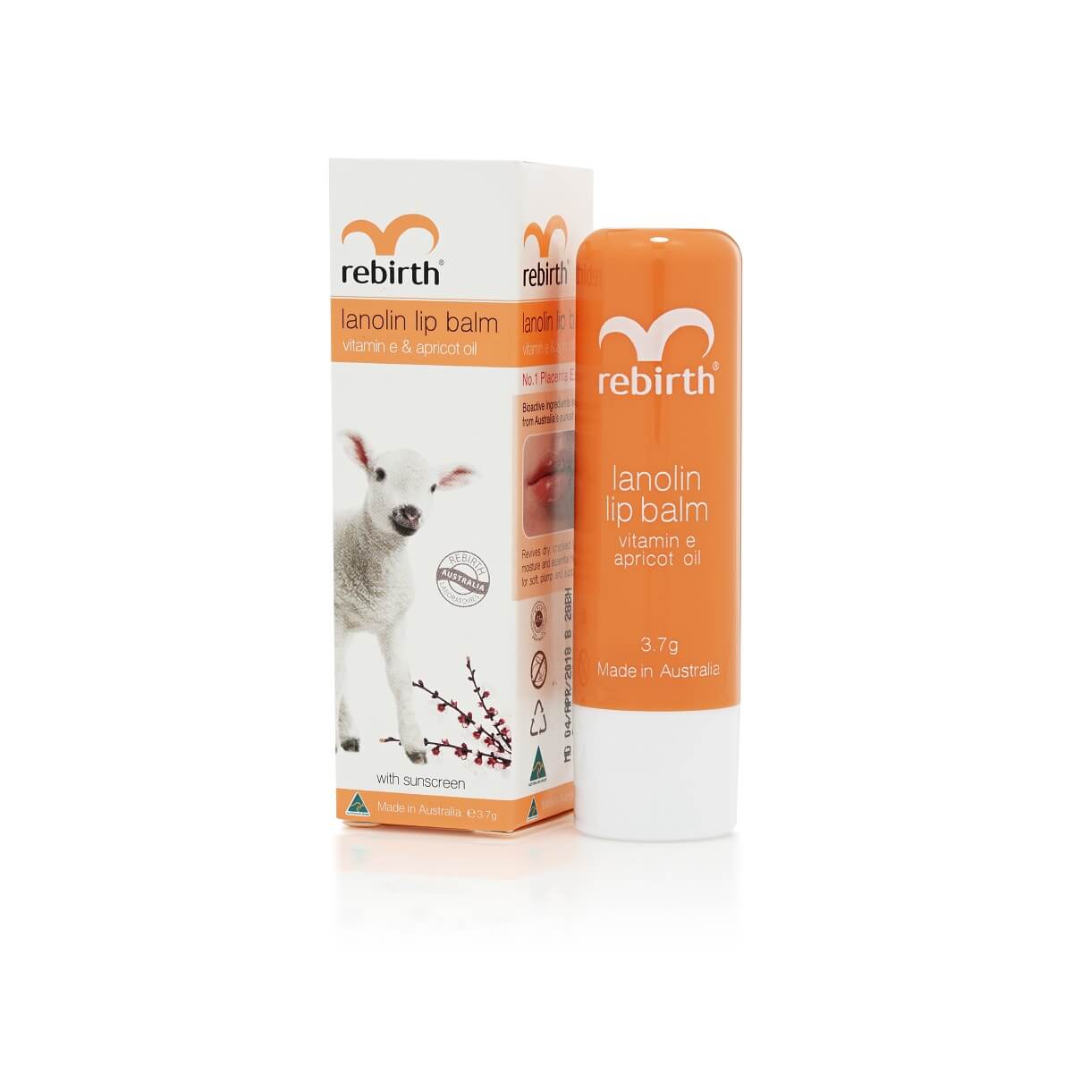 Son dưỡng môi Lanolin Rebirth Lip Balm SPF15+ 3.7g