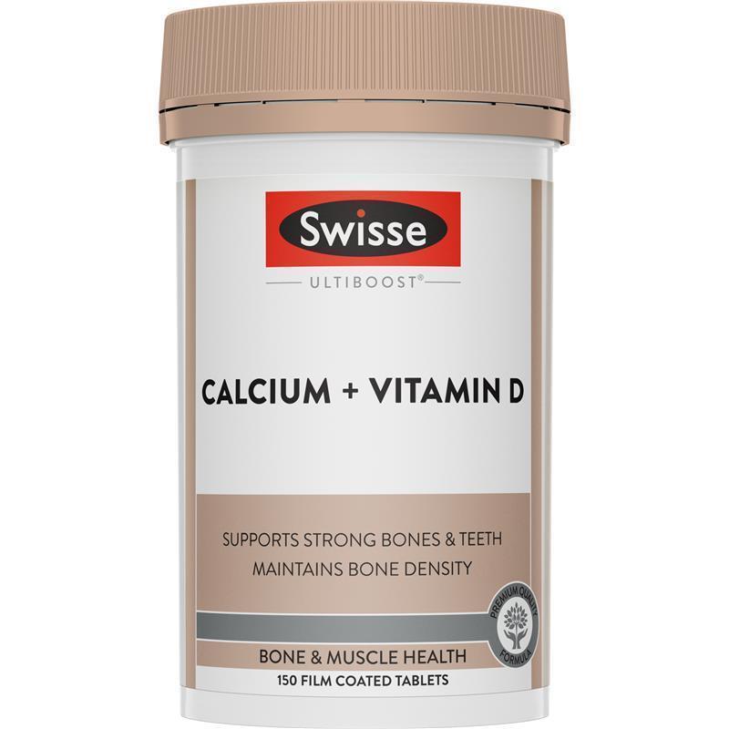Viên uống Canxi Vitamin D Swisse Ultiboost Calcium + Vitamin D 150 viên