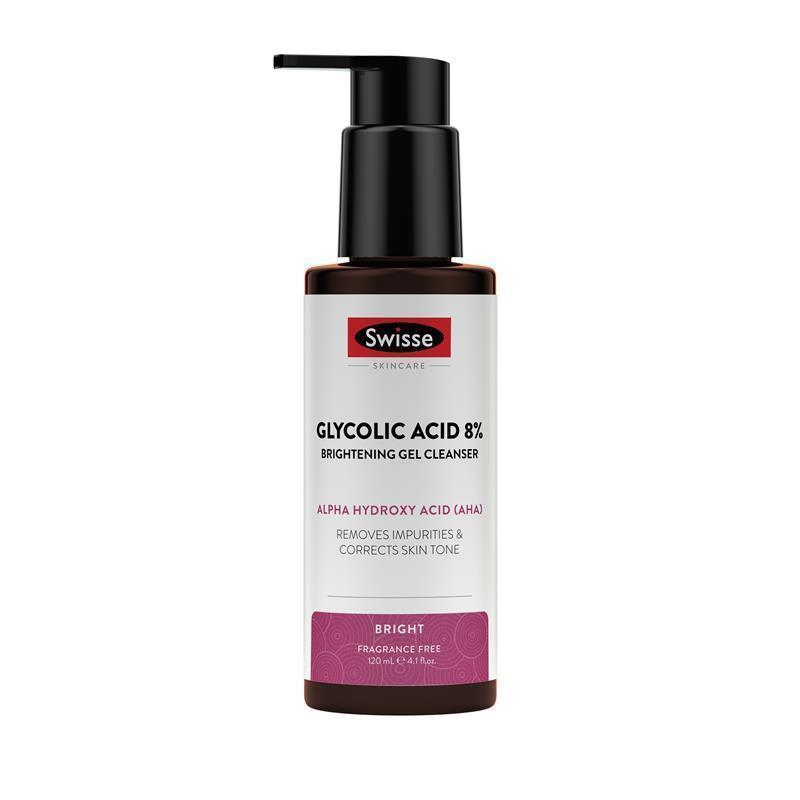 Sữa rửa mặt Glycolic Acid 8% Swisse Brightening Gel Cleanser 120ml