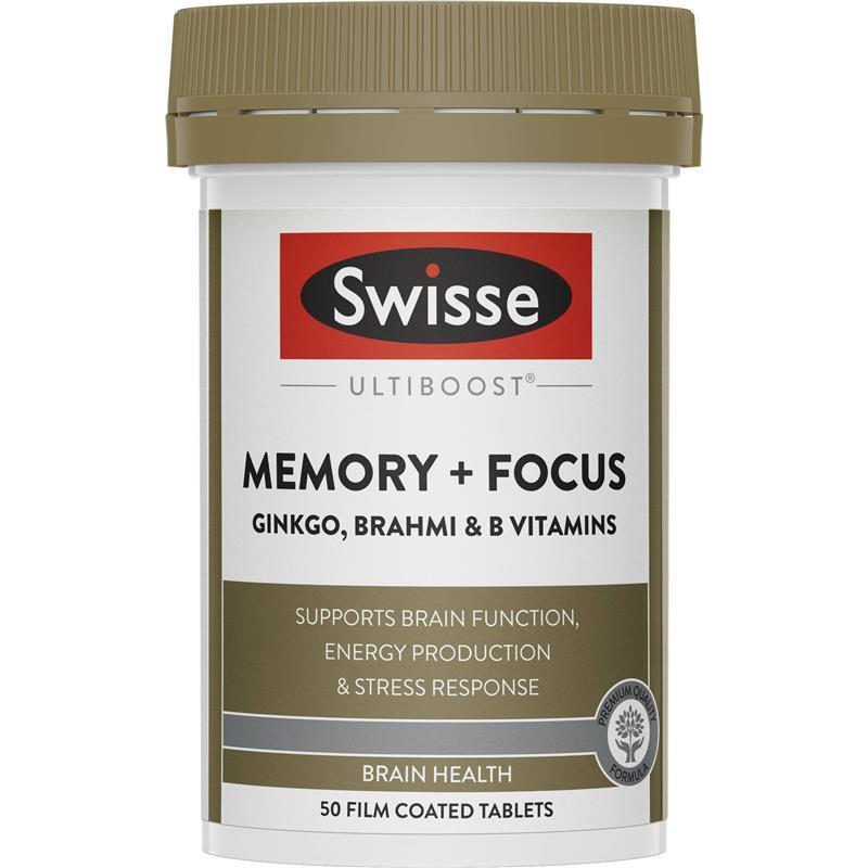 Viên uống bổ não Swisse Ultiboost Memory + Focus 50 viên