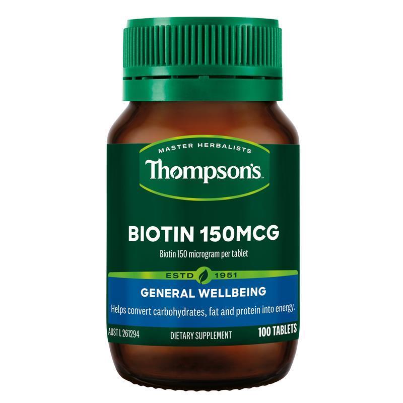 Viên uống Biotin Thompsons 150mcg 100 viên