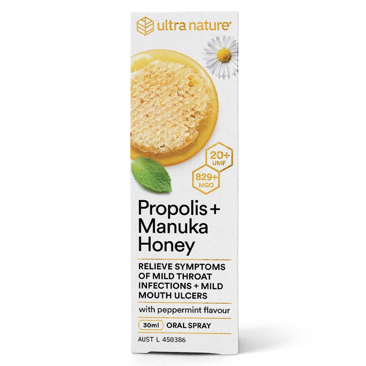 Xịt keo ong Manuka Ultra Nature Propolis & Manuka Oral Spray 30ml