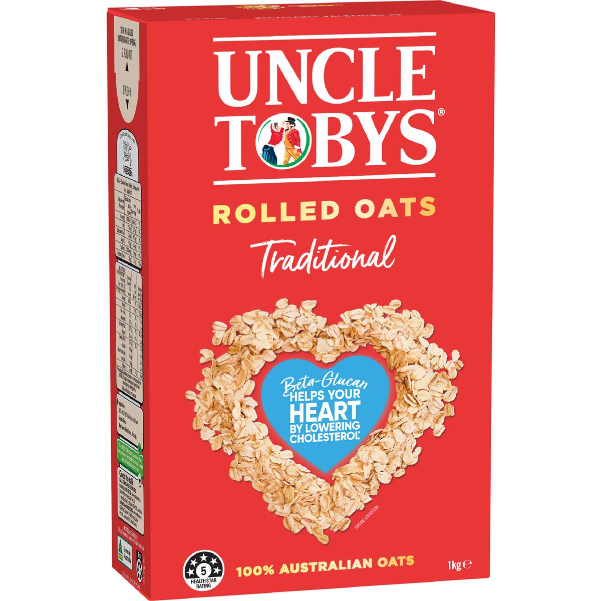 Yến mạch Uncle Tobys Rolled Oats Traditional Porridge 1kg
