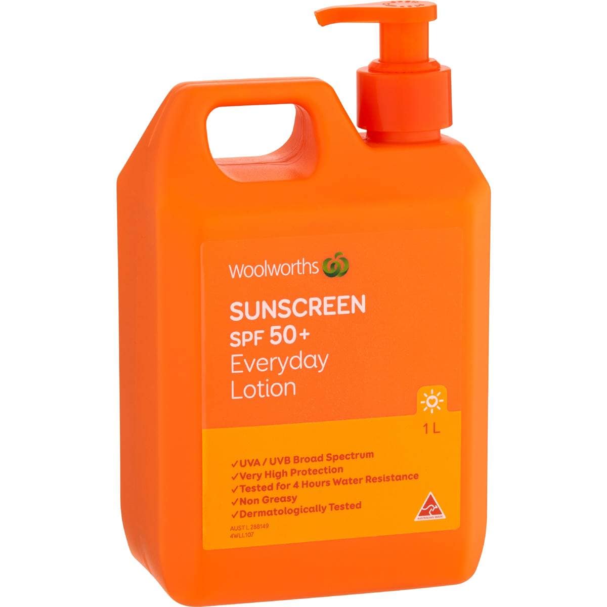 Kem chống nắng Woolworths SPF 50+ Sunscreen Pump 1L